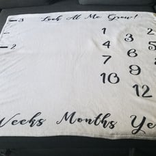 Look at Me Milestone Soft Blanket New