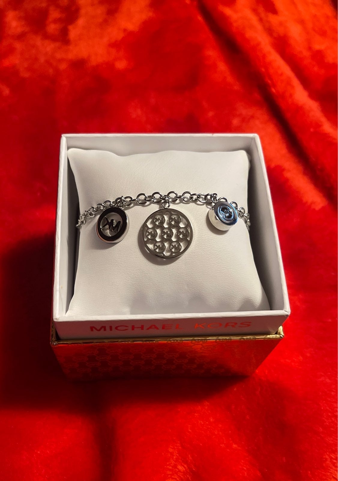 Michael Kors Silver Charm Bracelet New