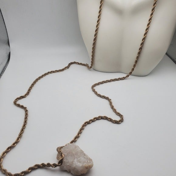 Long length rope estate necklace