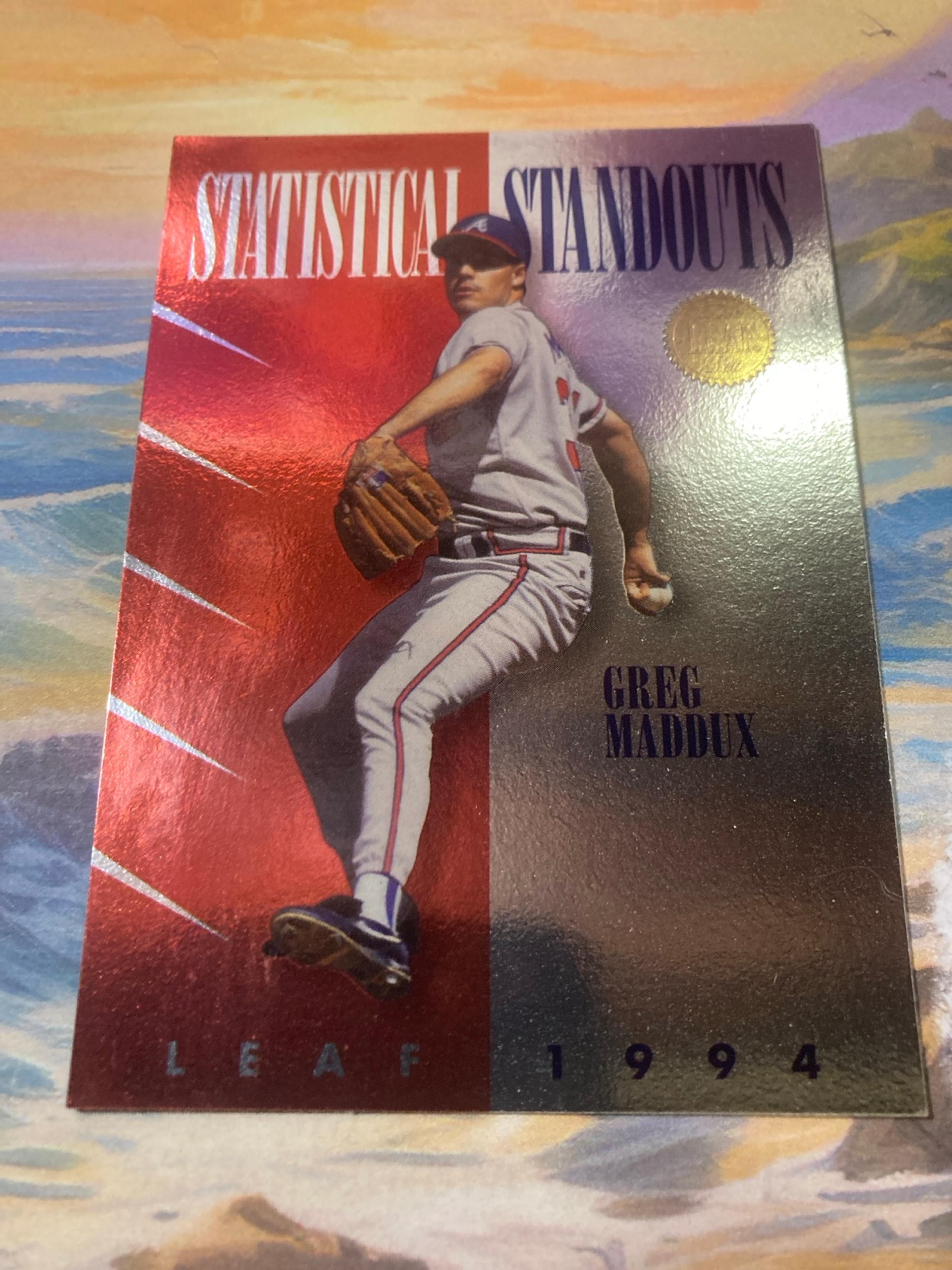 1994 GREG MADDUX LEAF STATISTICAL STANDOUTS CARD NUMBER 5-10 FREE SHIPPING - Greenleaf