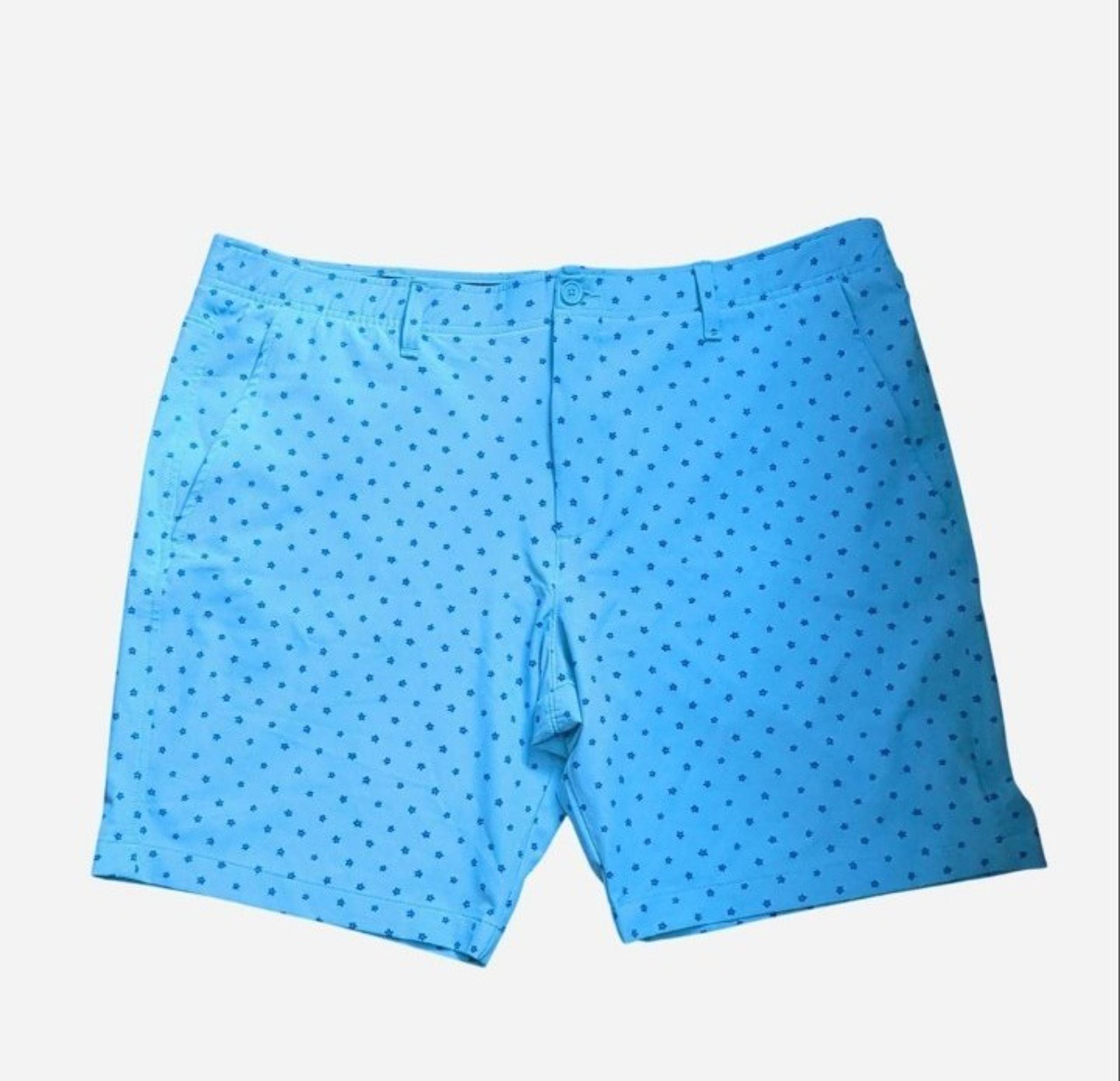 Under Armour Mens Size 42 Drive Printed Flowers Blue Golf Shorts