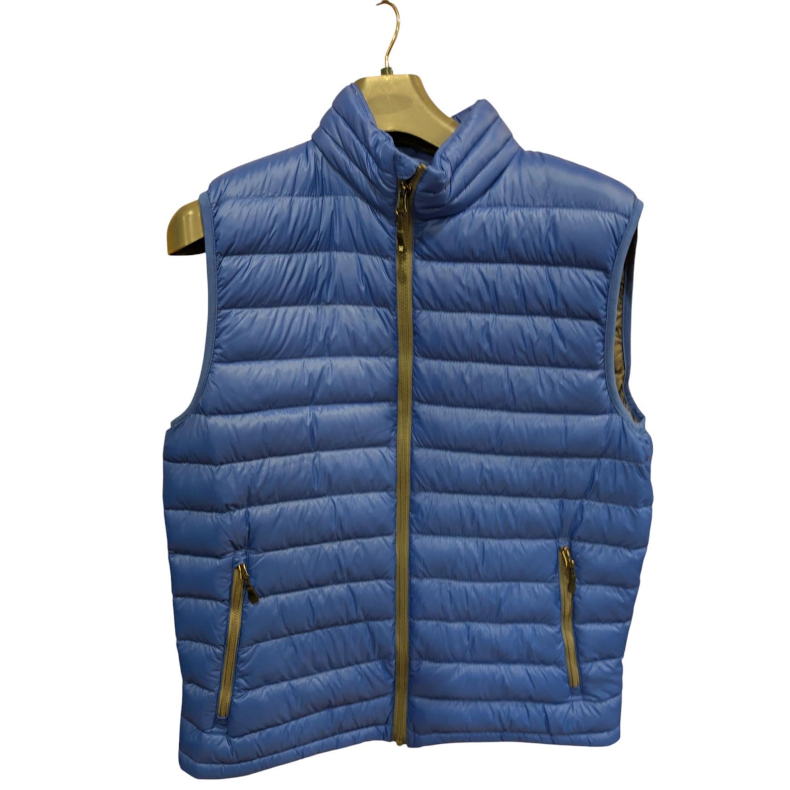 32 Degrees Vest L Blue Puffer Down Insulated Quilted Outdoor Pockets Packable