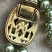 SIGNED HEIDI DAUS VERY LONG LARGE GREEN TOPAZ PEARL NECKLACE NWOT