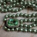 SIGNED HEIDI DAUS VERY LONG LARGE GREEN TOPAZ PEARL NECKLACE NWOT