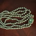 SIGNED HEIDI DAUS VERY LONG LARGE GREEN TOPAZ PEARL NECKLACE NWOT