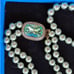 SIGNED HEIDI DAUS VERY LONG LARGE GREEN TOPAZ PEARL NECKLACE NWOT
