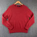 J Crew Lambswool Crewneck Sweater Men Medium Knit Red G