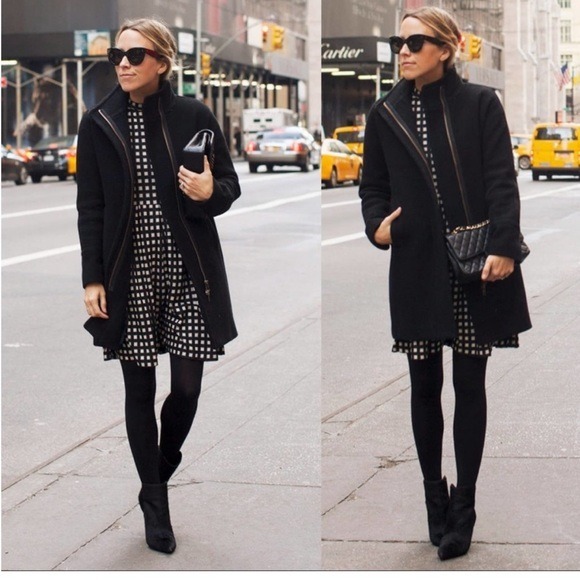 J. Crew Factory City Coat in Black