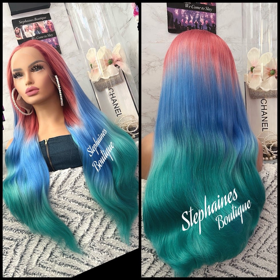 Human Hair Blended lace front Wig