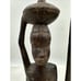 Ebony Carved Masai Tribal Warrior Man Woman Kenya Folk Art Set of 2