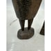 Ebony Carved Masai Tribal Warrior Man Woman Kenya Folk Art Set of 2
