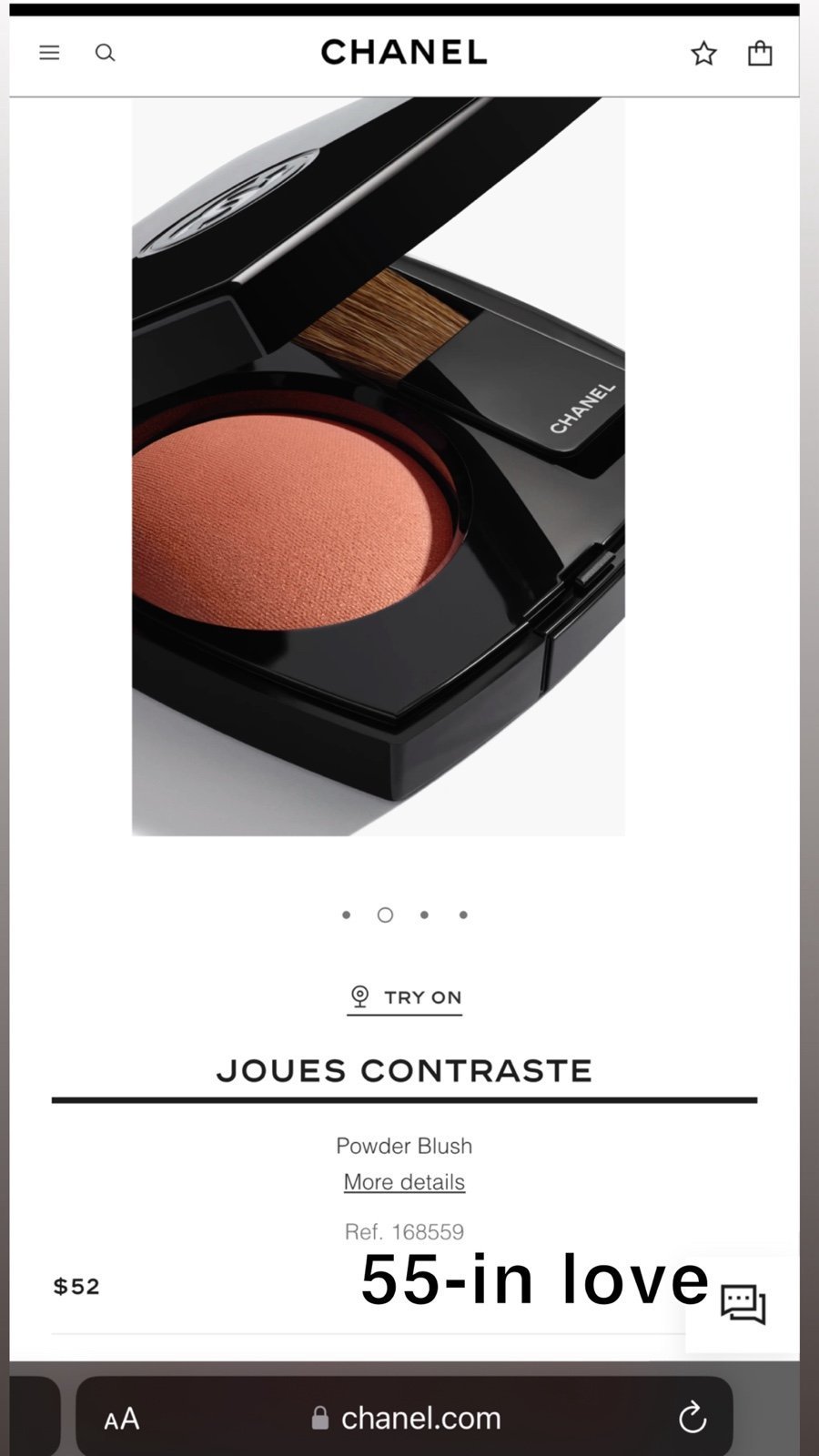 Chanel powder blush 55 in love