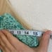 Weissman Dance costume aqua blue teal hi low gold sequin dress 8040 child LC