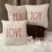 RAE DUNN FARMHOUSE HOME DECOR XMAS CHRISTMAS HOLIDAY PEACE LOVE JOY NEW PILLOW