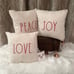 RAE DUNN FARMHOUSE HOME DECOR XMAS CHRISTMAS HOLIDAY PEACE LOVE JOY NEW PILLOW