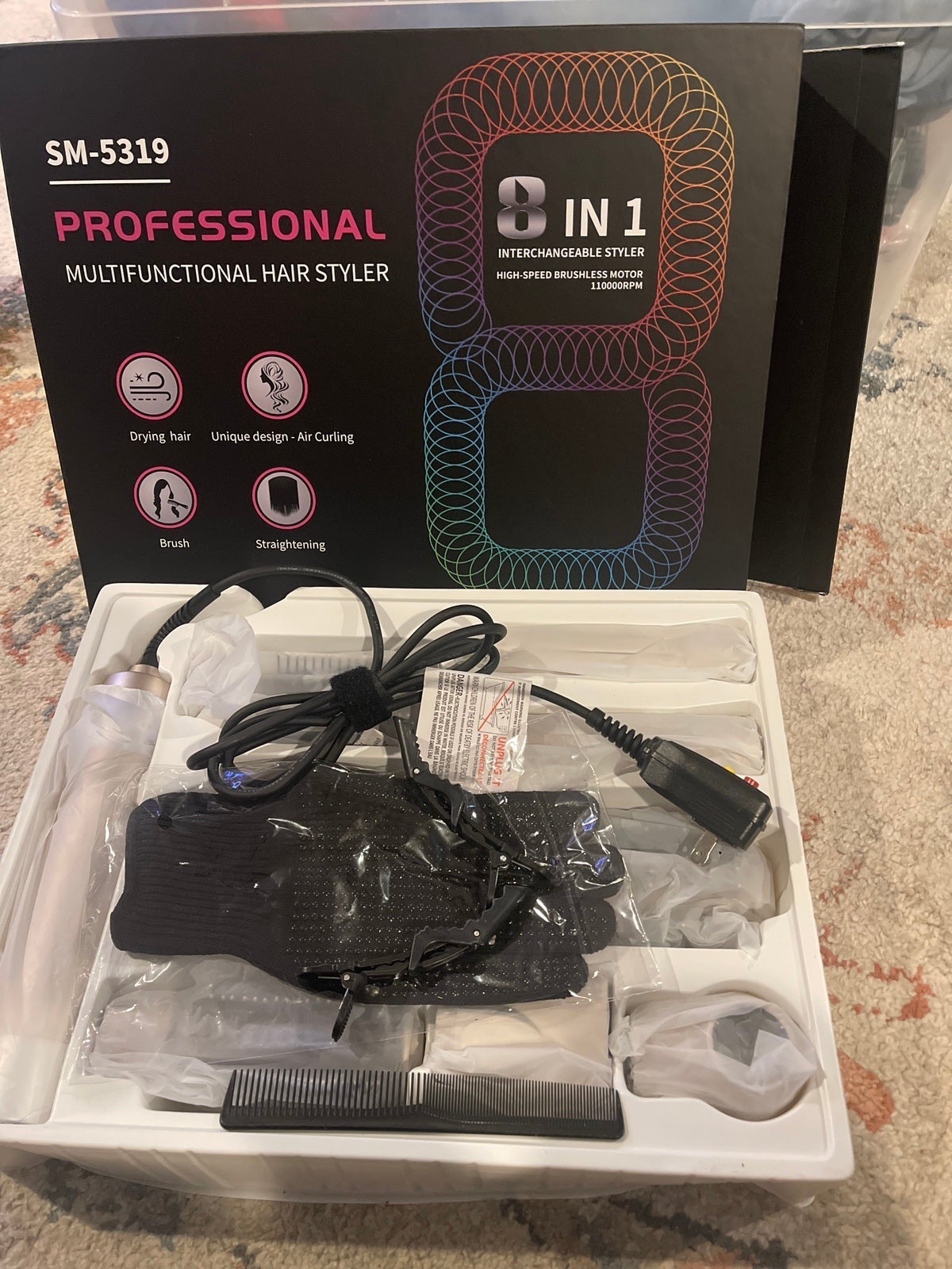 Professional Faylivow Professional Multifunctional Hair Styler 8 in 1