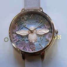 Olivia burton Watch With RoseGold Bee Figurine On 34mm Floral Face
