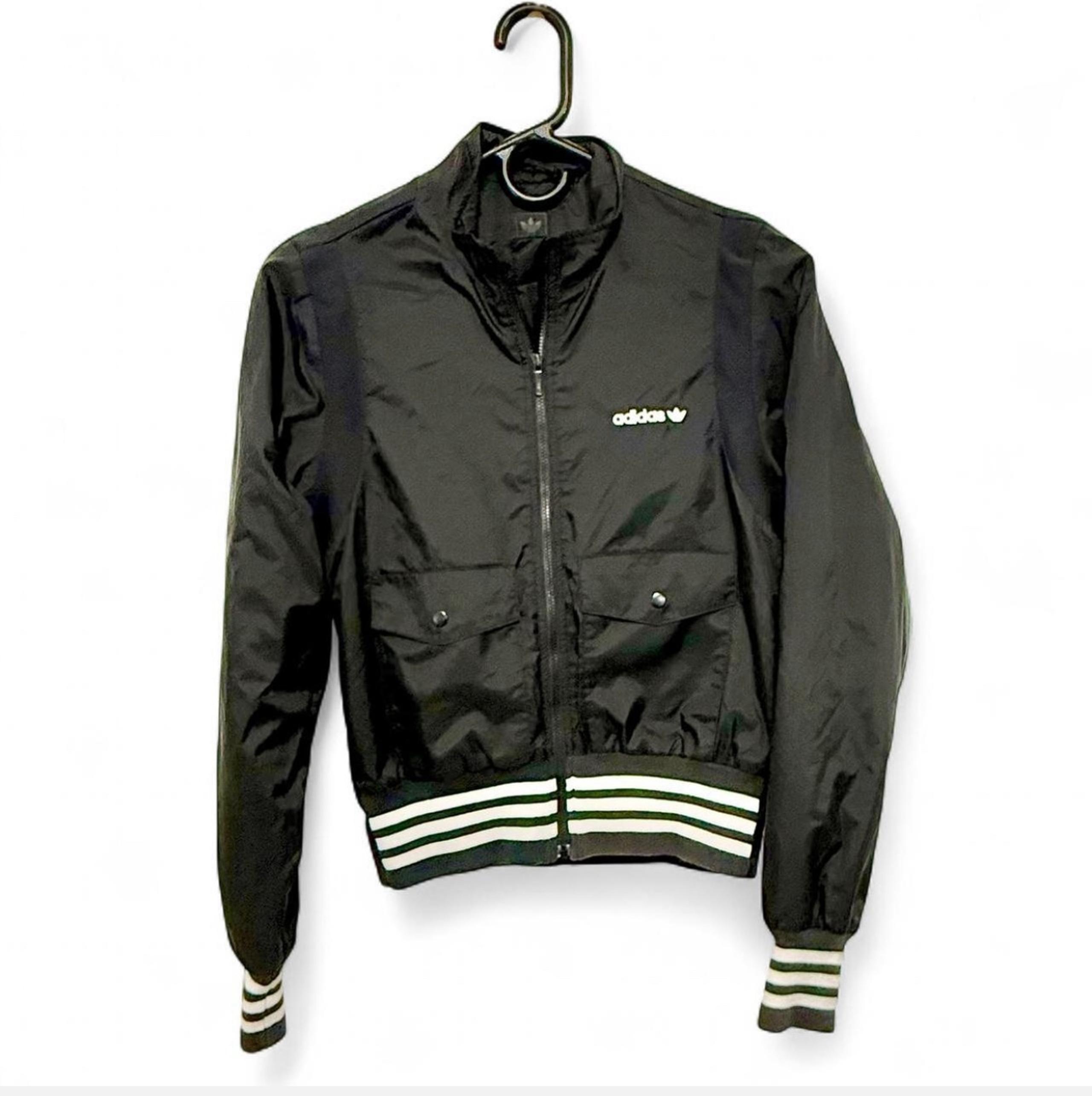 Vintage Adidas 2004 Track Jacket Black Size 38/8 Women's