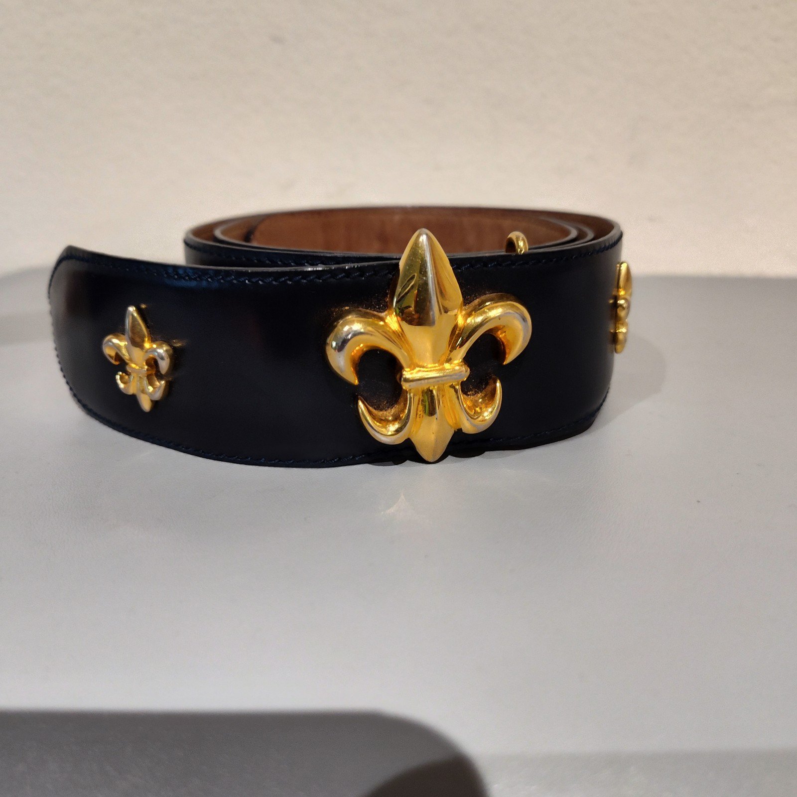 Moschino Fleur De Lys Gold Black Belt It 44