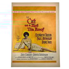 1958 Film CAT ON A HOT TIN ROOF Original Full-Color Print Ad Elizabeth Taylor