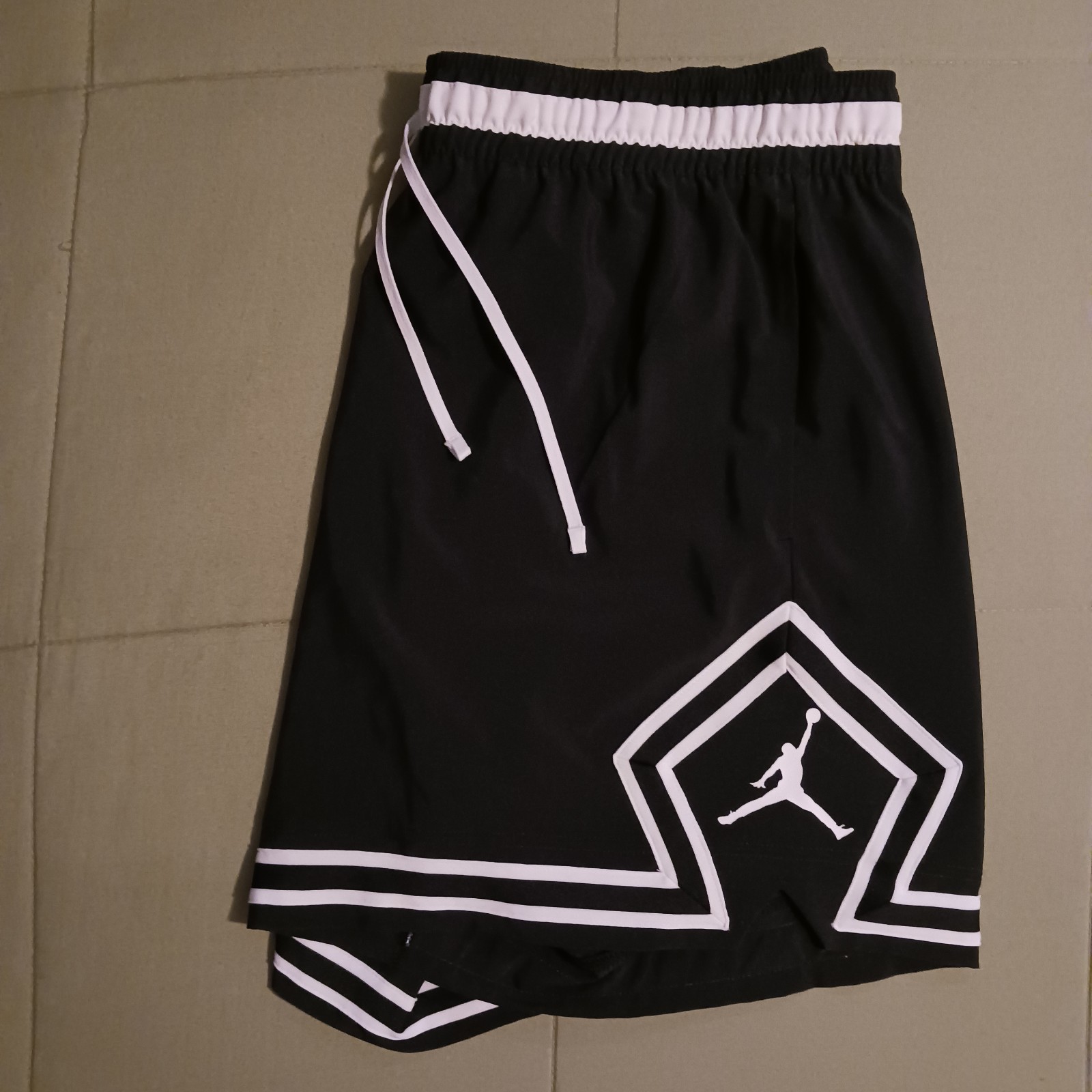 Black Jordan Sport Woven Diamond Shorts / Black Jordan Shorts