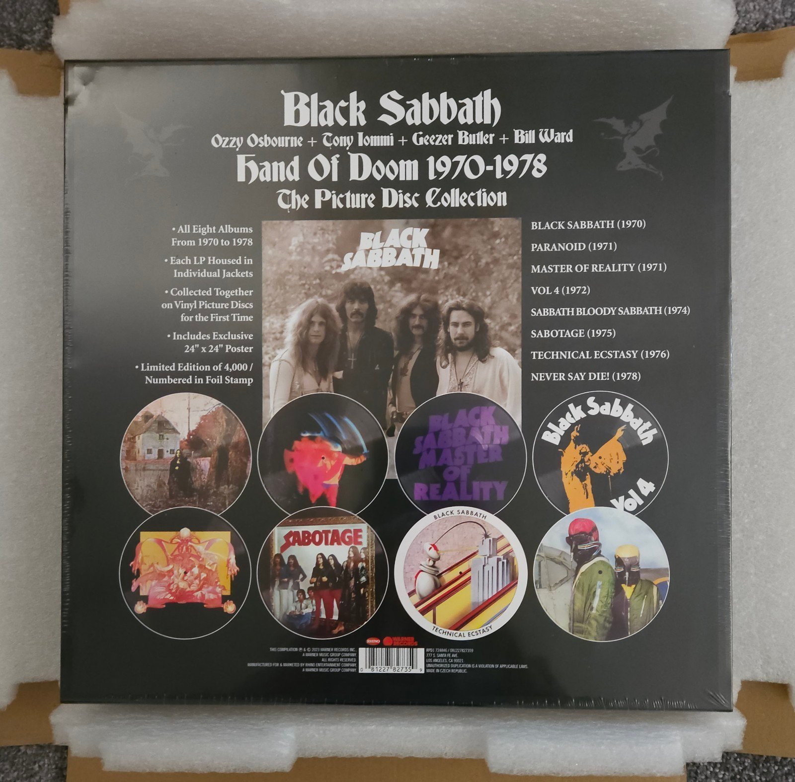 Black Sabbath Hand of Doom 1970-1978 Numbered Limited