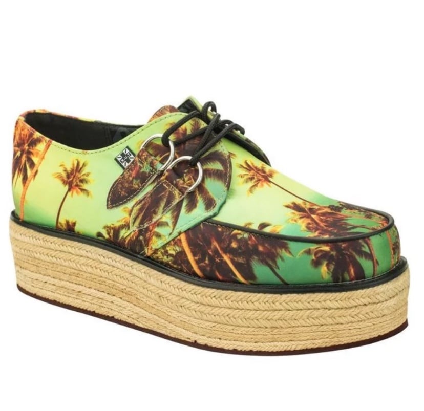 T.U.K. Palms Rope Wrapped Platform Canvas Creeper |Size 6 Men 7.5 Women NEW