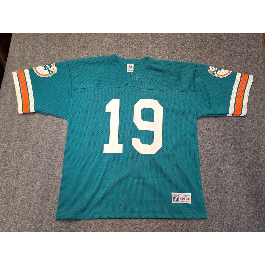 Vintage Bernie Kosar Jersey Miami Dolphins Logo 7 NFL Jersey 19 Large USA Single