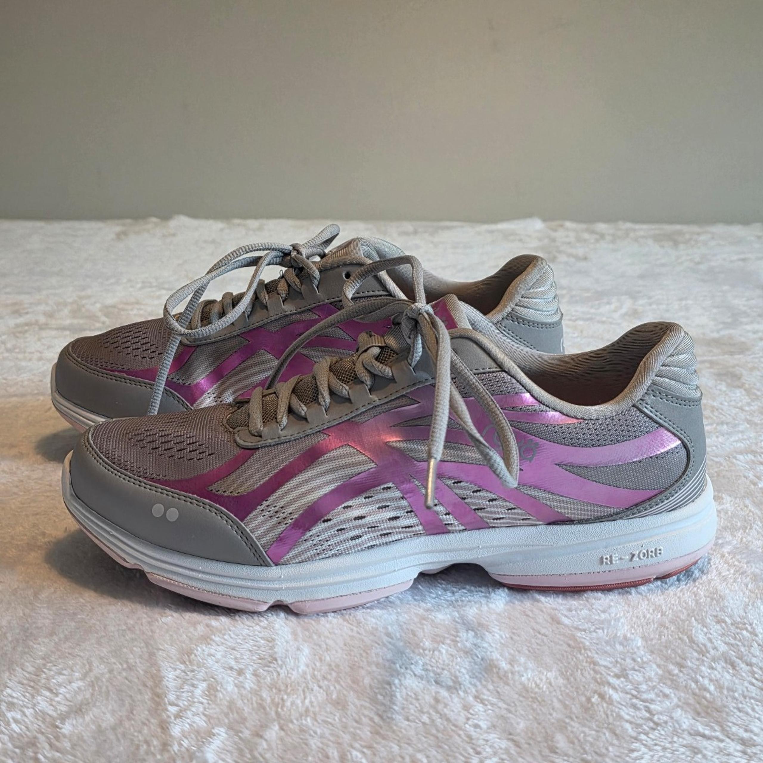 Ryka Women's Devotion Plus 3 Walking Shoes Paloma Size 8.5W Gray & Pink