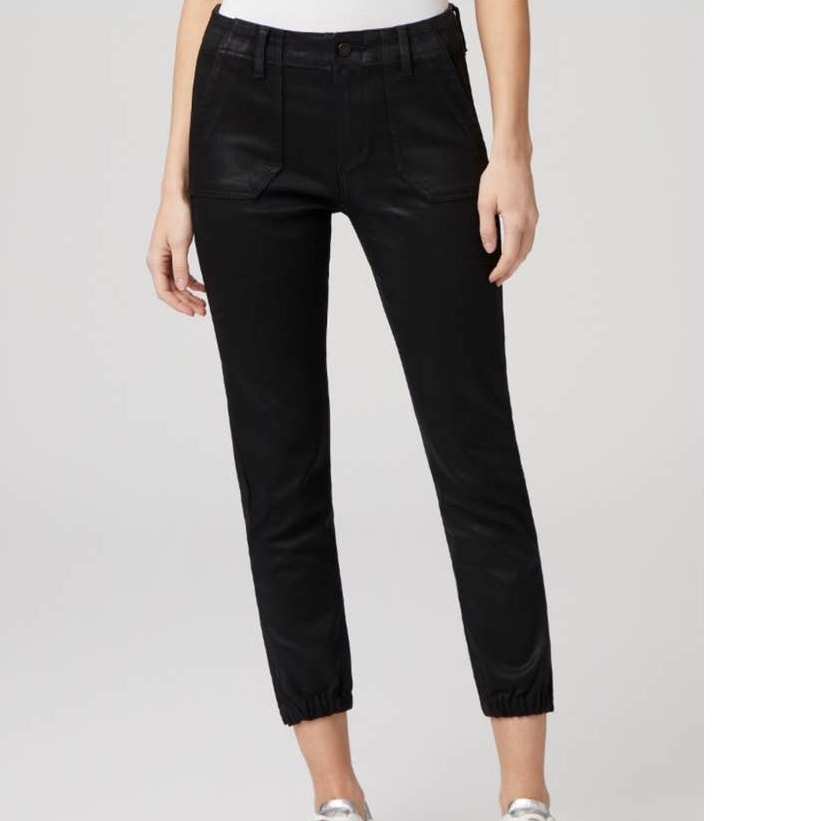 PAIGE Mayslie Jogger - Black Fog Luxe Coating Size 26