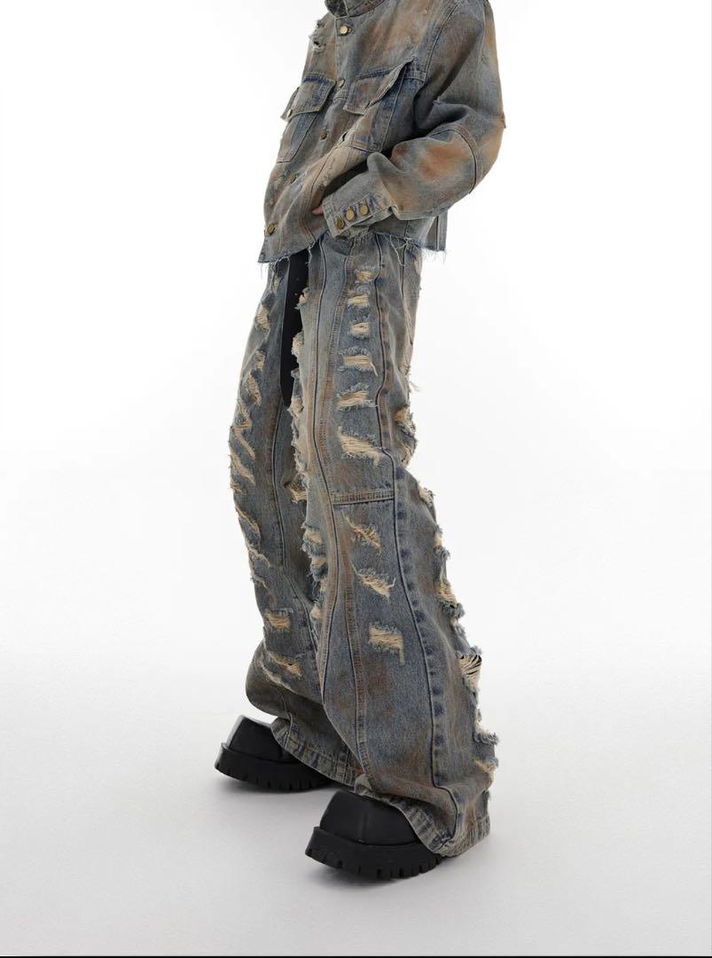 Distressed Bootcut Denim