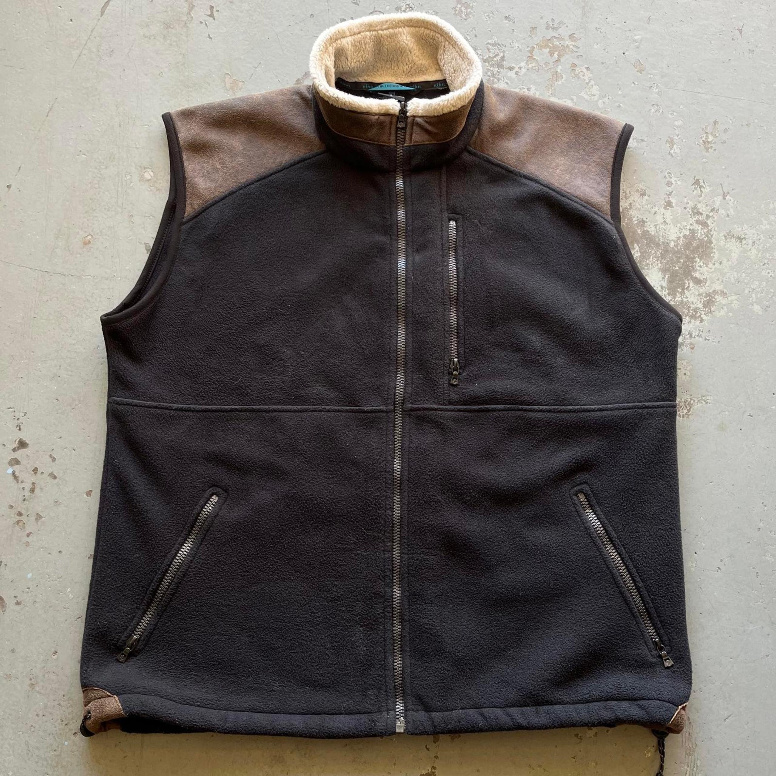 Kuhl Alpenwurxs Outerwear Fleece Vest Black Brown Mens L