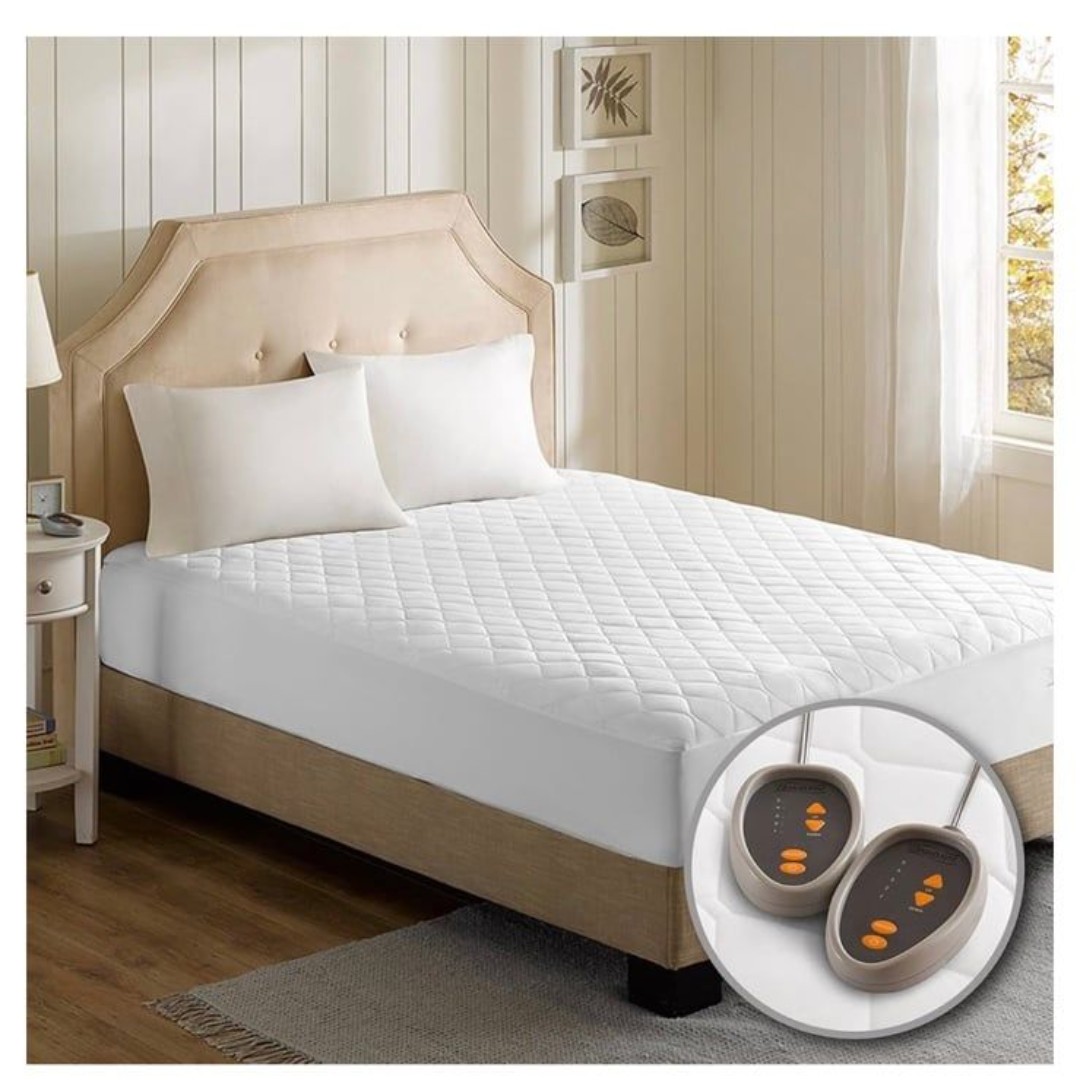 Beautyrest Electric Heated Mattress Pad Quilted 5 heat settings QUEEN size