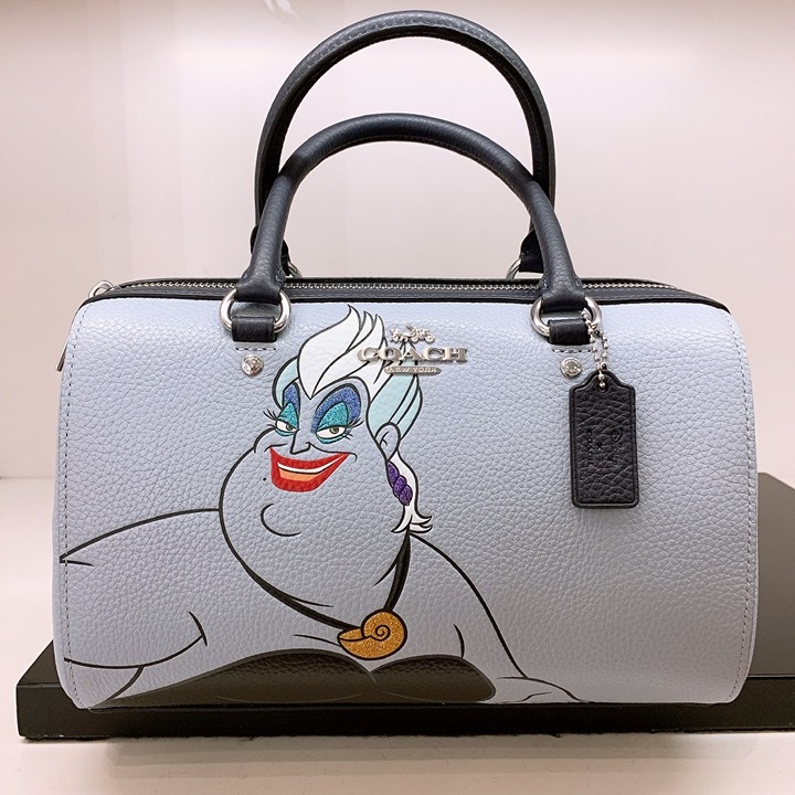 NWT CC156 Disney X Coach Rowan Satchel with Ursula Motif