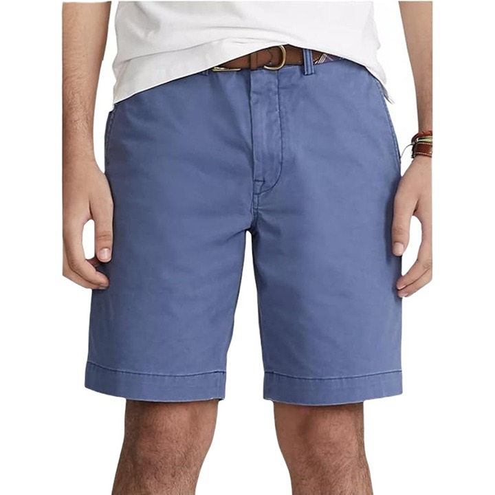 Polo Ralph Lauren Mens Size 30 Federal Blue Stretch Classic Fit 9 Chino Shorts