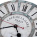 Vintage French Wooden Silent Wall Clock Battery Operated Farmhouse - 16 Inches