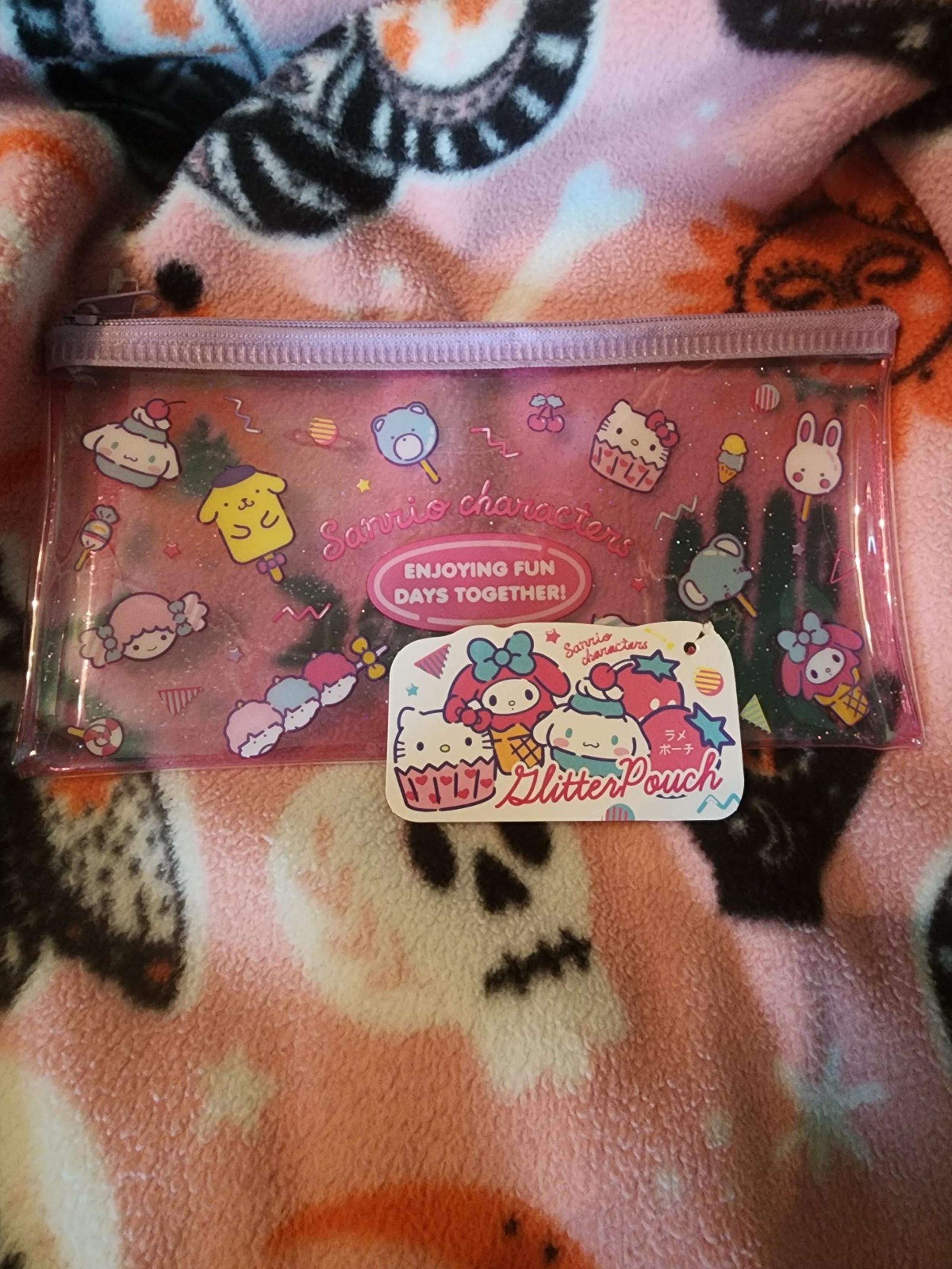 Sanrio glitter pencil pouch