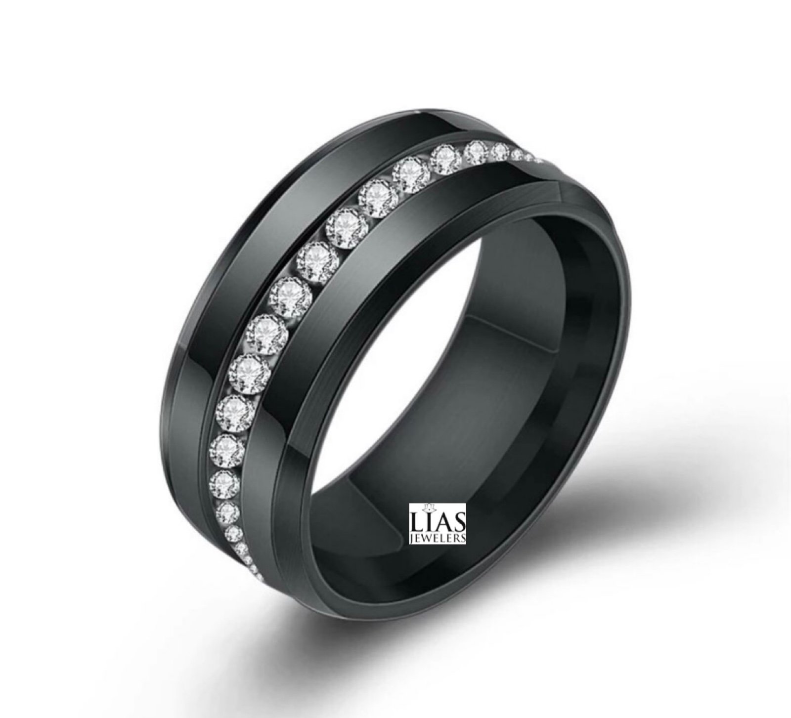 New s925 black gunmetal men wedding ring