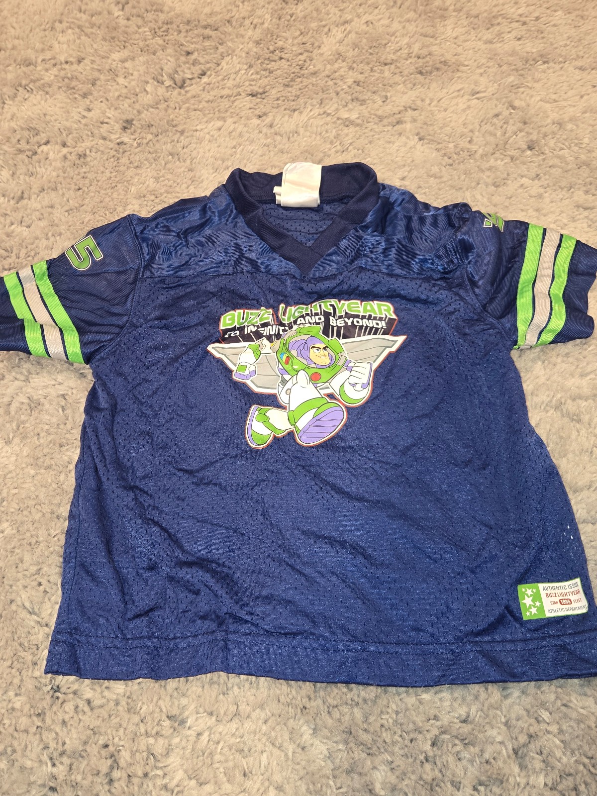 The Disney Store Vintage Mesh Toddler Boy Buzz Lightyear 1995 Short Sleeve 4/5