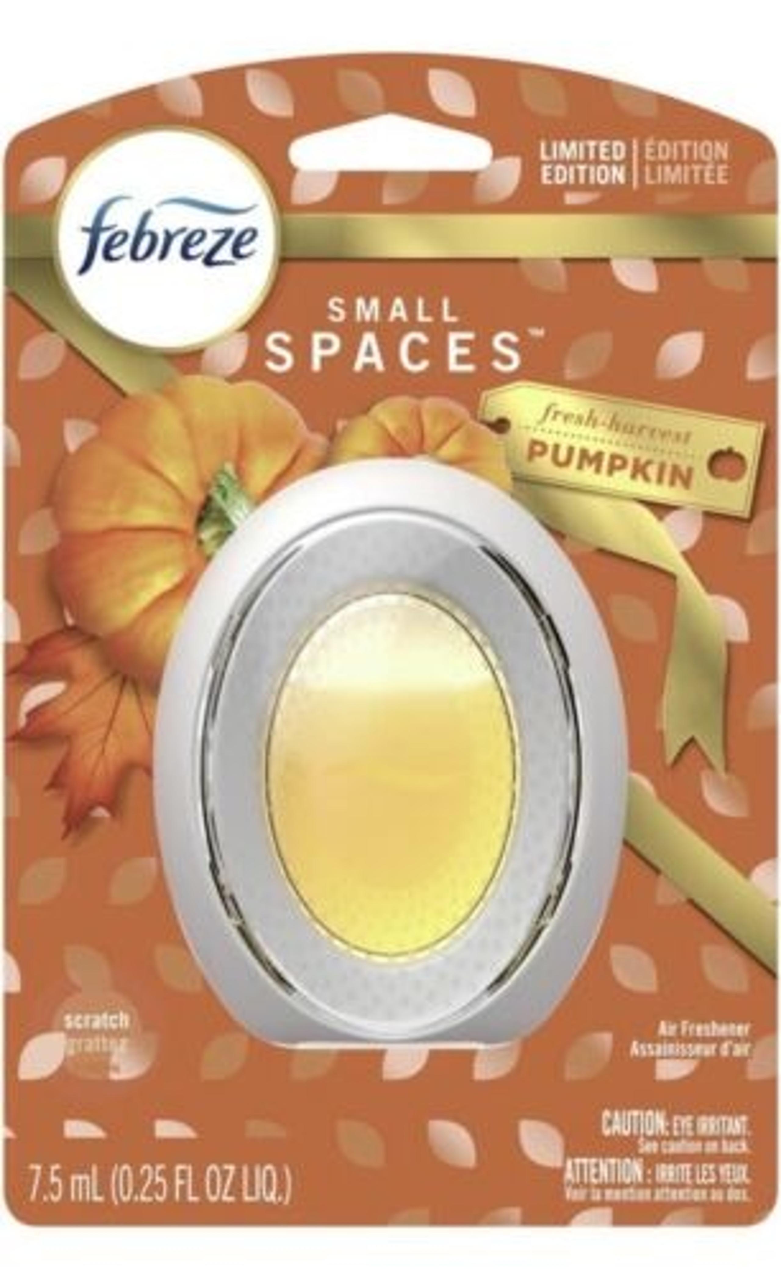 Febreze SMALL SPACES Fresh-Harvest Pumpkin Scent. Limited Edition. 7.5 ml