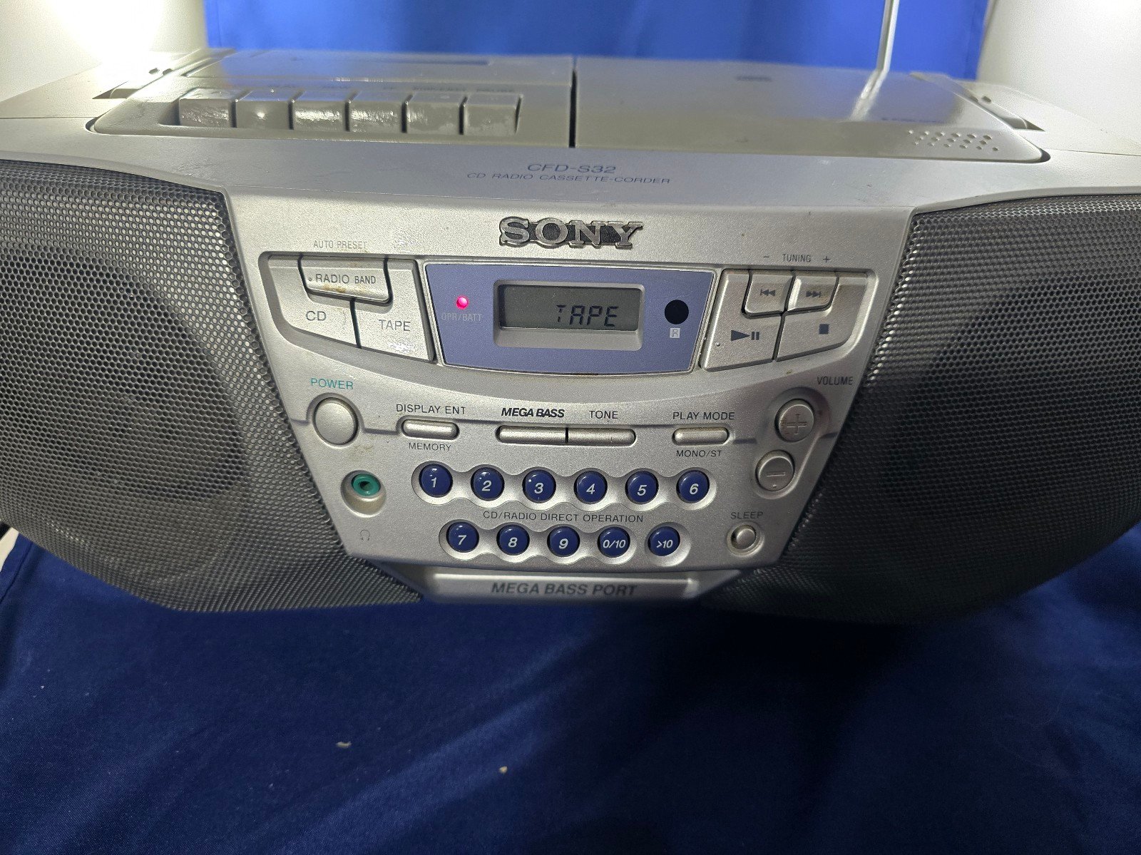 Sony Cfd-s32 Stereo boombox Cd Cassette Radio Tested Working
