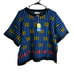 The Endery Bauhaus Short Sleeve Sweater Tee Blue Boxy Top Knit Shirt Womens M/L