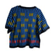 The Endery Bauhaus Short Sleeve Sweater Tee Blue Boxy Top Knit Shirt Womens M/L