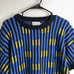 The Endery Bauhaus Short Sleeve Sweater Tee Blue Boxy Top Knit Shirt Womens M/L