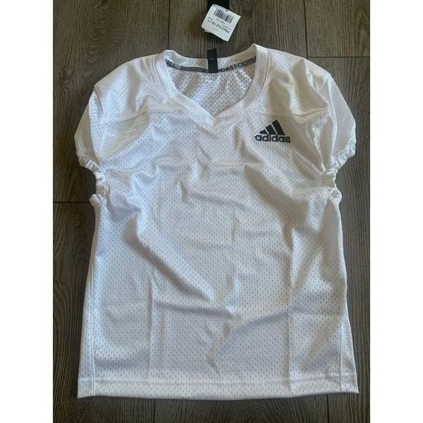Adidas kids L practice football jersey color white