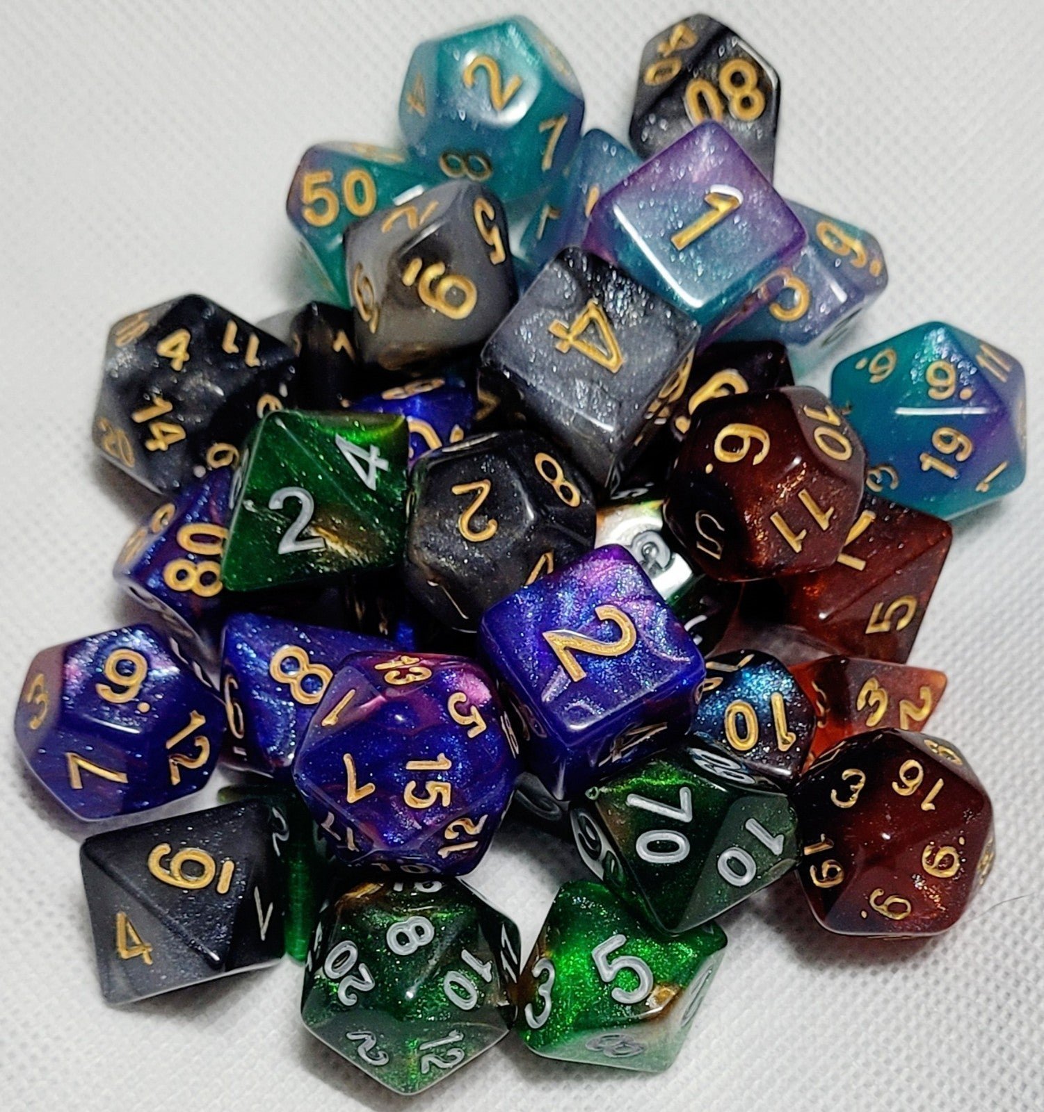 5 Acrylic Dice Sets