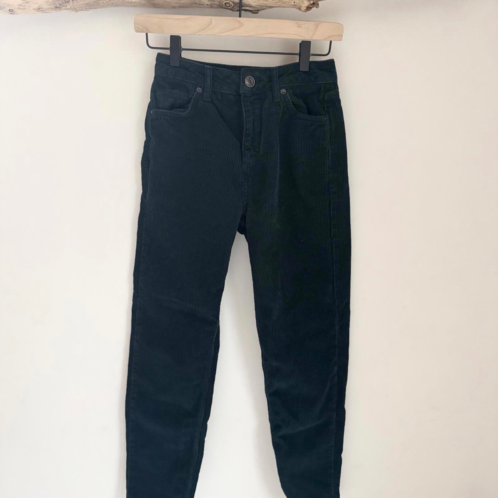 BDG Dark Green Corduroy High-Waisted Pants