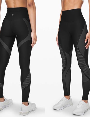 Lululemon Mapped Out High-Rise Tight Sz 8/28 In Black / Glacier Grey