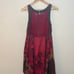 Free People Russian Red Hi-Lo Sleeveless Printed Lace Open Back Boho Dress