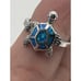 Honolulu Jewelry Co Sterling Silver Synthetic Opal Inlay Turtle Ring & Earrings